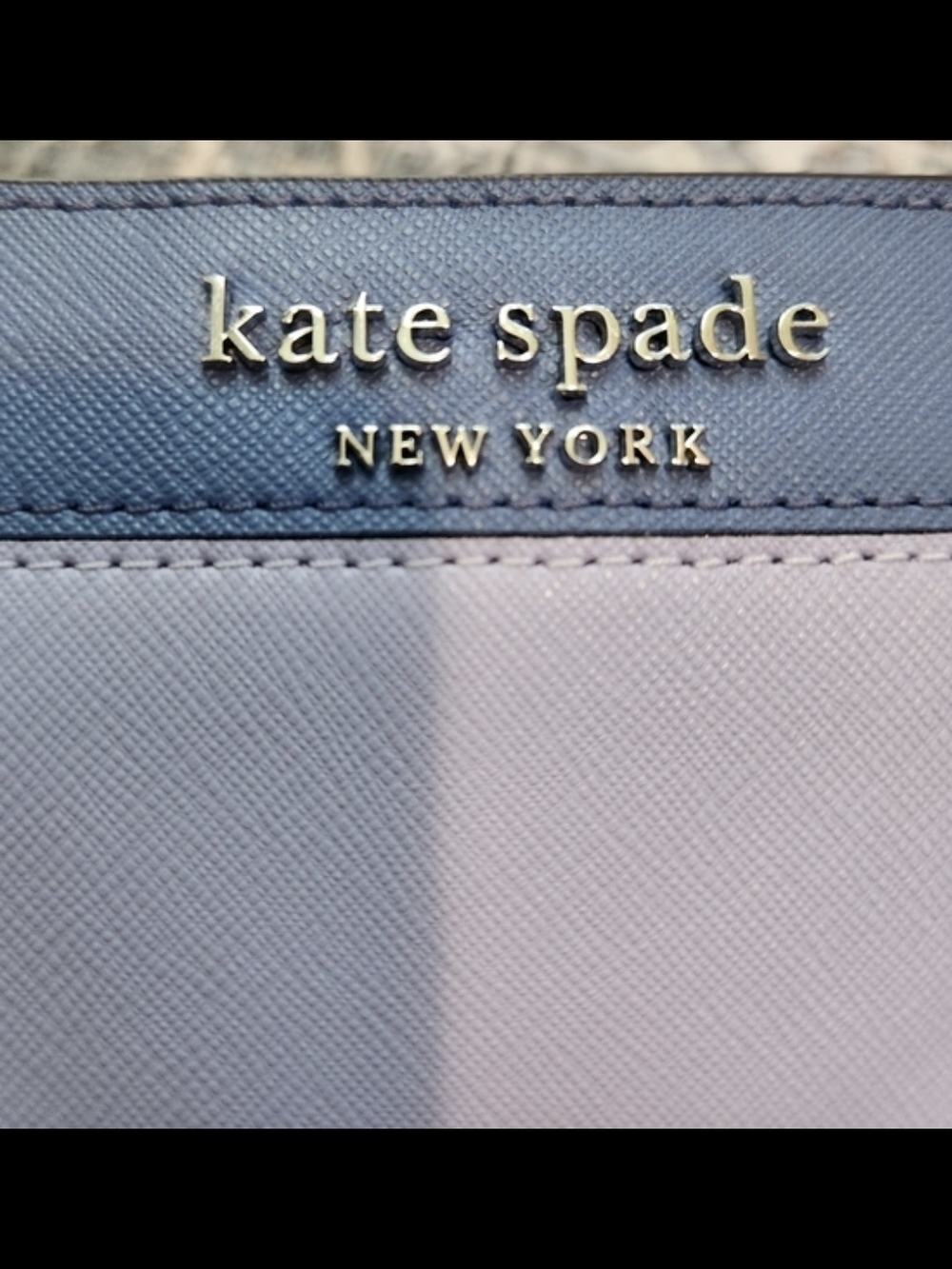 kate spade New York Two-Tone Blue Lavender Saffiano Wallet